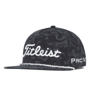 Black Camo Tour Cotton Rope Flat Bill Black Camo Tour Cotton Rope Flat Bill