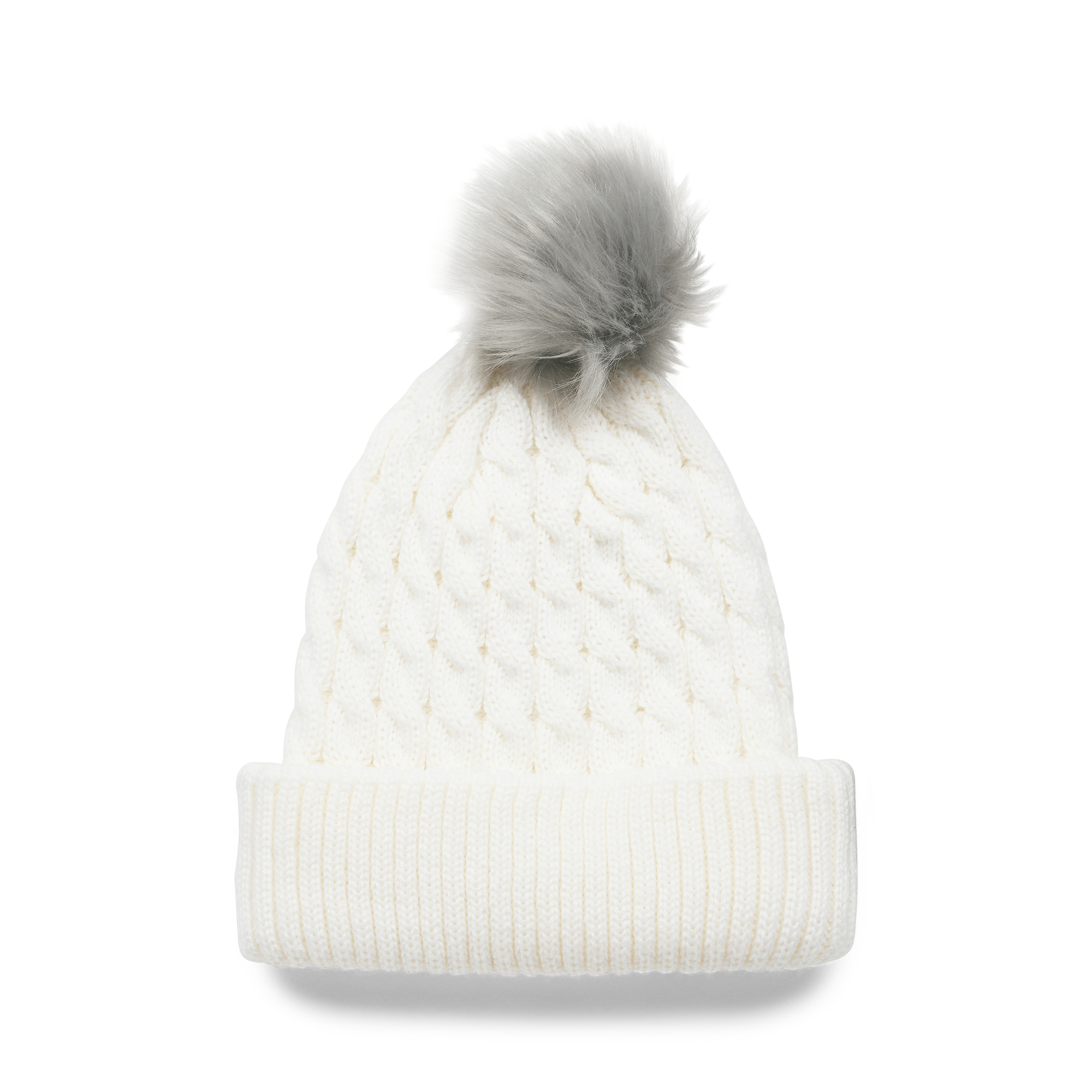Cable Knit Pom Pom