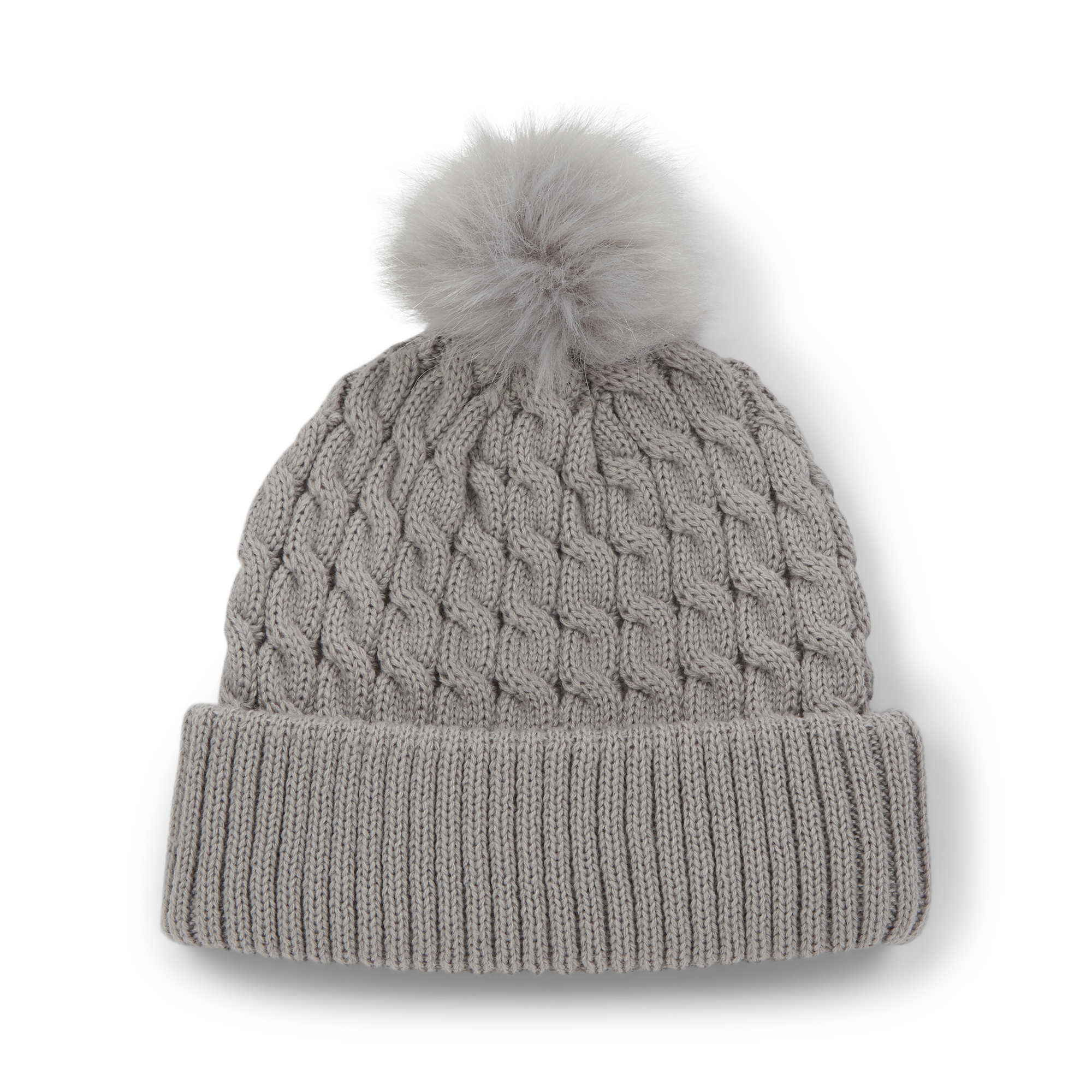 Cable Knit Pom Pom